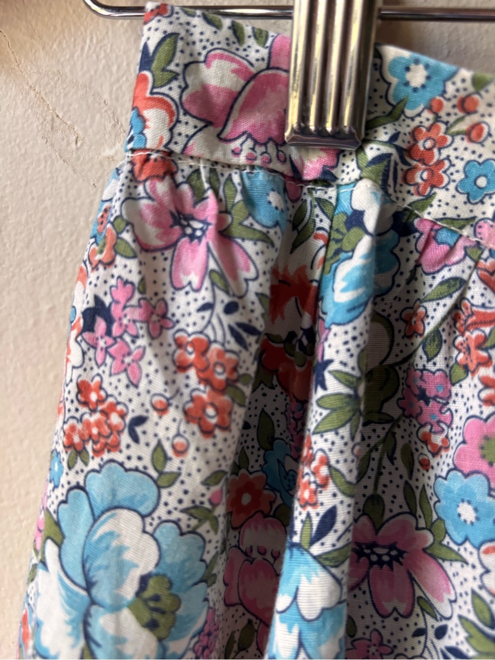 Vintage floral skirt cottage grain sack style - Picture 6 of 11